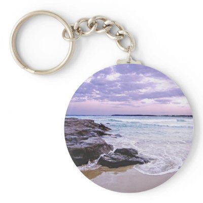 Beach at sunset key chain by VanessaPikeRussell