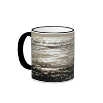 Beach at Sunset Mug by Geoffrey_Attwood Beach at Sunset Mug