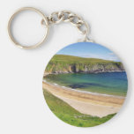 Beach At Trabane Strand With Lot Of Sand Keychain