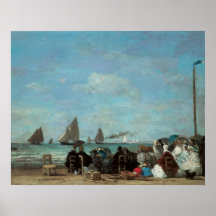 Beach at Trouville 1863 Poster