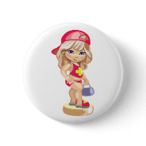Beach Babe Button