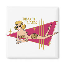 Beach Babe Refrigerator Magnet