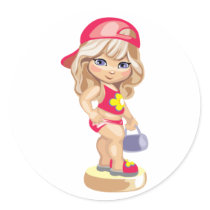 Beach Babe Sticker