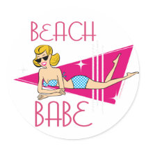 Beach Babe stickers