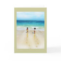 Beach babies in sand run to ocean cards by eyecontact Beach babies in sand run to ocean cards