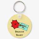 Beach Baby - keychain by Horseshoes3 Beach Baby - keychain