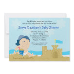 Beach Baby Sand Castle Boy Baby Shower 5x7 Custom Invites