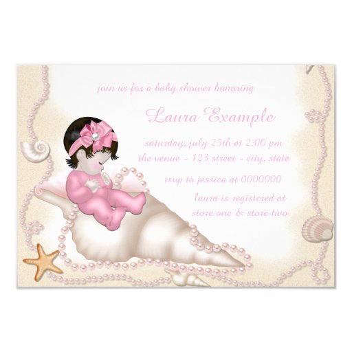 Beach Baby Shower Personalized Invitations