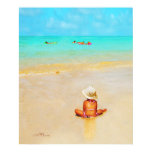 Beach Baby watercolor painting poster posters