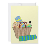 Beach Bag and Towels Invite 2 invitation