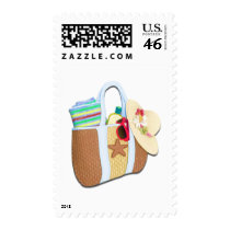 Beach Bag Bingo Postage Stamp