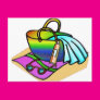 Beach Bag on the Beach Post Cards Beach Bag on the Beach Post Cards