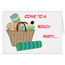 Beach Bag, Towels and Flip Flops Card