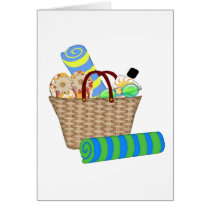 Beach Bag, Towels and Flip Flops Card
