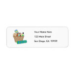 Beach Bag, Towels and Flip Flops Custom Return Address Label