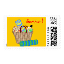 Beach Bag, Towels and Flip Flops Stamp