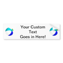 beach ball blue teal green.png bumper sticker