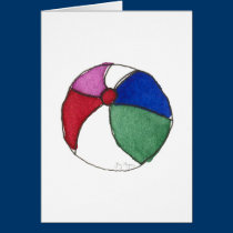Beach Ball Card cards