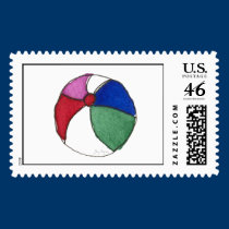 Beach Ball Custom Postage stamps