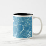 Beach ball in swimming pool coffee mugs