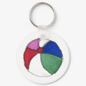 Beach Ball Keychain by ginyhogan Beach Ball Keychain