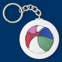 Beach Ball Keychain