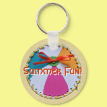 Beach Ball Keychain