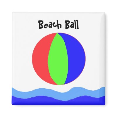 Beach Ball Fridge Magnets by seashell2