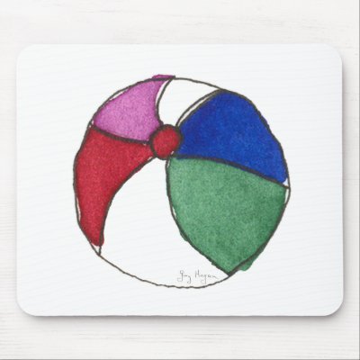 Beach Ball Mousepad by ginyhogan