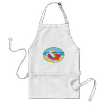 Beach Ball, Pail & Shovel at the Shore Apron