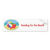 Beach Ball, Pail & Shovel at the Shore Bumper Sticker