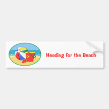 Beach Ball, Pail & Shovel at the Shore Bumper Sticker