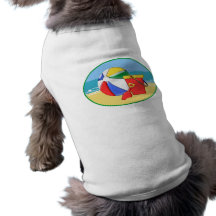 Beach Ball, Pail & Shovel at the Shore Dog Shirt