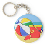 Beach Ball, Pail & Shovel at the Shore Key Chain