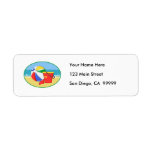 Beach Ball, Pail & Shovel at the Shore Return Address Labels