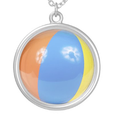 beach ball photo custom necklace Zazzle_necklace beach ball photo custom necklace Zazzle_necklace
