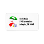Beach Ball Pool Umbrella Address Label Template