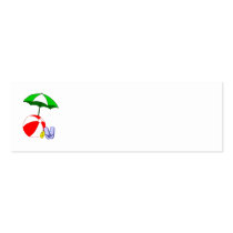 Beach Ball Pool Umbrella Template business cards