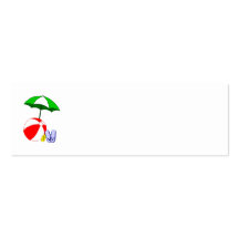 Beach Ball Pool Umbrella Template Business Card Templates