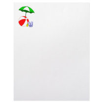 Beach Ball Pool Umbrella Template Personalized Letterhead