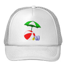 Beach Ball Pool Umbrella Template Mesh Hats