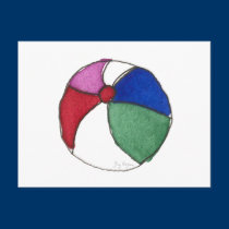 Beach Ball Postcard postcards