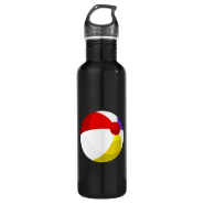 beach ball red blue white.png 24oz water bottle