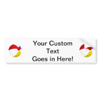beach ball red blue white.png bumper sticker
