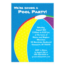 Beach Ball Summer Party Invitation