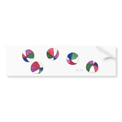Beach Balls Bumper Sticker by ginyhogan