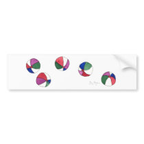 Beach Balls Bumper Sticker bumper stickers by ginyhogan Beach Balls Bumper Sticker bumper stickers