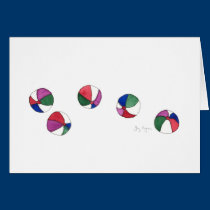 Beach Balls Card cards