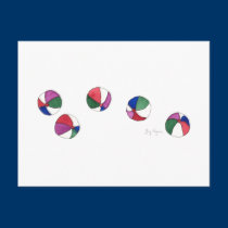 Beach Balls Postcard postcards