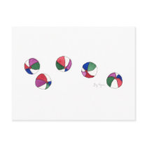 Beach Balls Postcard by ginyhogan Beach Balls Postcard